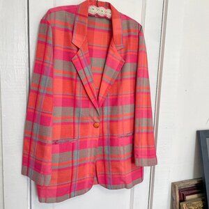 Vintage pink preppy lightweight blazer.